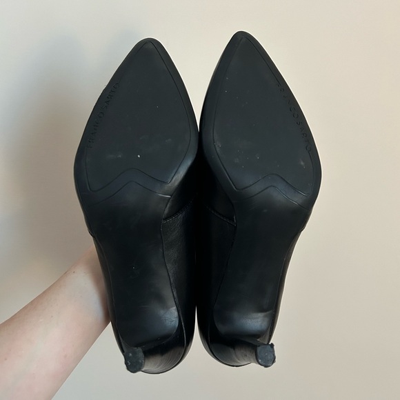 Franco Sarto Women’s Black Leather Pump Heels Shoes Size 8 - Picture 5 of 9